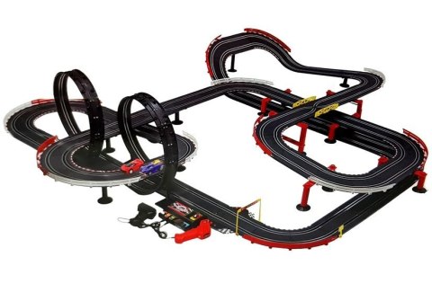DUŻY TOR WYŚCIGOWY TURBO 1:43 ELEKTRYCZNY 2 AUTKA KONTROLERY PĘTLE 1420CM DUŻY TOR WYŚCIGOWY TURBO 1:43 ELEKTRYCZNY 2 AUTKA KONTROLERY PĘTLE 1420CM
