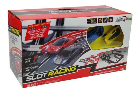 DUŻY TOR WYŚCIGOWY TURBO 1:43 ELEKTRYCZNY 2 AUTKA KONTROLERY PĘTLE 1420CM DUŻY TOR WYŚCIGOWY TURBO 1:43 ELEKTRYCZNY 2 AUTKA KONTROLERY PĘTLE 1420CM