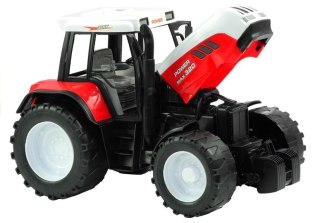 DUŻY TRAKTOR Z MASZYNĄ 65CM RUCHOME ELEMENTY NAPĘD PRASA DO SŁOMY