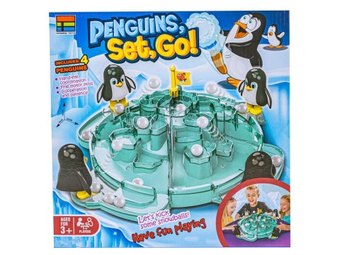 GRA ZRĘCZNOŚCIOWA RODZINNA PINGWINKOWE PIŁKARZYKI PIŁKA NOŻNA PENGUINS SET GO