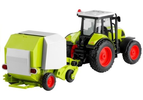 TRAKTOR INTERAKTYWNY 1:16 Z PRASĄ DO BELOWANIA 37,5CM DŹWIĘKI ŚWIATŁO