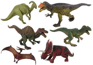 DINOZAURY DUŻY ZESTAW FIGUREK 6 SZT. REALISTYCZNE FIGURKI DINOZAURÓW