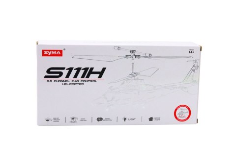 HELIKOPTER LATAJĄCY ZDALNIE STEROWANY RC SYMA S111H ŻYROSKOP LED PILOT AKUMULATOR