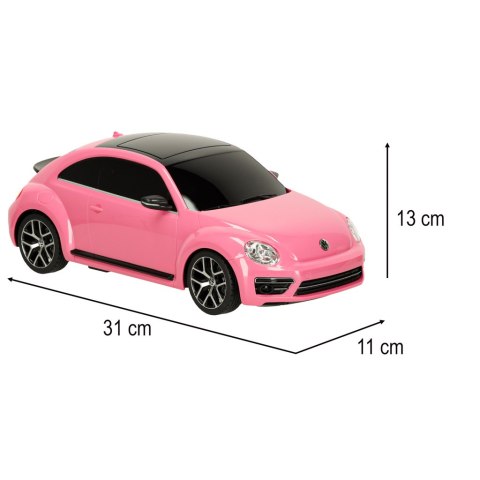 SAMOCHÓD ZDALNIE STEROWANY AUTO RC VOLKSWAGEN BEETLE 1:14 RÓŻOWY ŚWIATŁA RASTAR