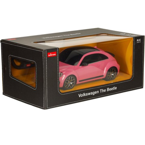 SAMOCHÓD ZDALNIE STEROWANY AUTO RC VOLKSWAGEN BEETLE 1:14 RÓŻOWY ŚWIATŁA RASTAR