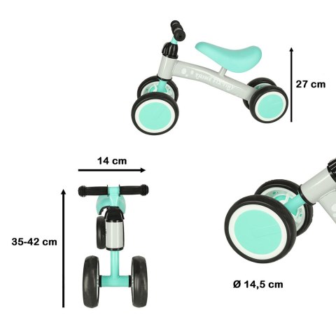 ROWEREK BIEGOWY TRIKE FIX TINY 4 KOŁA MIĘTOWY JEŹDZIK DLA MALUSZKA OD 2 LAT