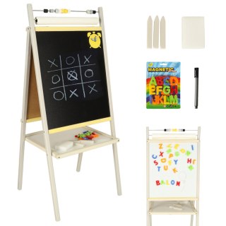 TABLICA EDUKACYJNA 3W1 KREDOWA SUCHOŚCIERALNA MAGNETYCZNA LICZYDŁO PAPIER AKCESORIA