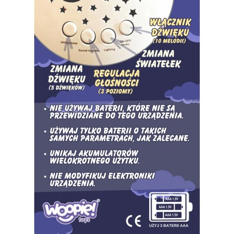 WOOPIE BABY Przytulanka Usypiacz Projektor 2w1 Miś - 10 Kołysanek