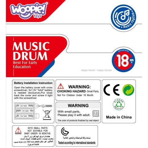 WOOPIE BABY Bębenek Pozytywka Projektor 3w1 Zabawka Muzyczna dla Niemowląt + Walec Roller do Nauki Raczkowania WOOPIE BABY Bębenek Pozytywka Projektor 3w1 Zabawka Muzyczna dla Niemowląt + Walec Roller do Nauki Raczkowania