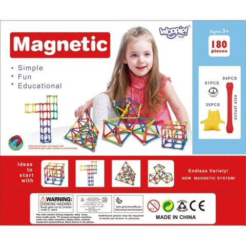 Magnetic Construction Blocks Creative Puzzle 180 pcs. Magnetic Construction Blocks Creative Puzzle 180 pcs.