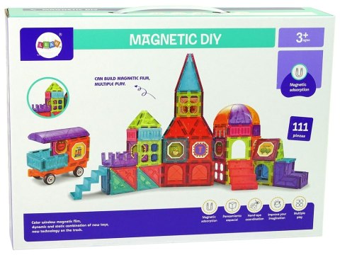 KLOCKI MAGNETYCZNE 3D BLOCZKI ZAMEK SCHODKI ZESTAW KONSTRUKCYJNY 111 EL. KLOCKI MAGNETYCZNE 3D BLOCZKI ZAMEK SCHODKI ZESTAW KONSTRUKCYJNY 111 EL.