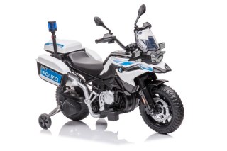MOTOR NA AKUMULATOR DLA DZIECKA POLICJA JT5002B 2X45W BIEG WSTECZNY LED MP3