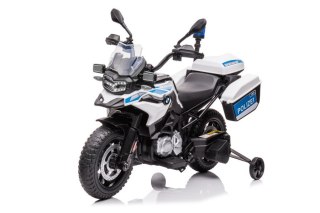 MOTOR NA AKUMULATOR DLA DZIECKA POLICJA JT5002B 2X45W BIEG WSTECZNY LED MP3