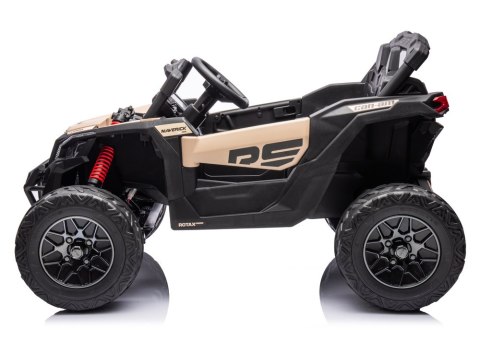 AUTO NA AKUMULATOR DLA DZIECI BUGGY DK-CA003 RS KHAKI LED SKÓRA EVA PILOT