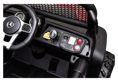 AUTO NA AKUMULATOR SAMOCHÓD MERCEDES UNIMOG S 4X4 LED SKÓRA PILOT EVA RADIO MP3