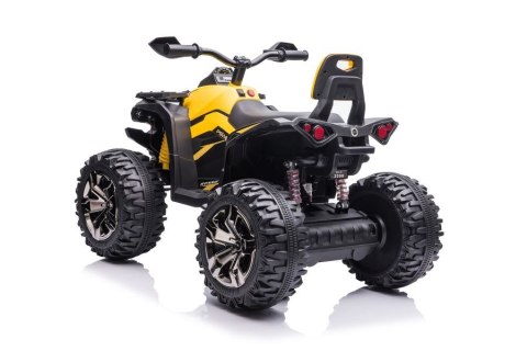 QUAD NA AKUMULATOR DLA DZIECI 3-6 LAT QLS-3288 AMORTYZATORY 4X4 SKÓRA EVA LED MP3 RADIO