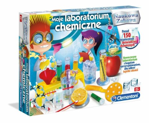 ZESTAW EDUKACYJNY DOŚWIADCZALNY MOJE LABORATORIUM CHEMICZNE CLEMENTONI