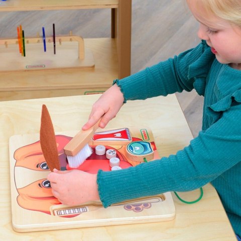 MASTERKIDZ Nauka Zdrowej Higieny Jamy Ustnej na Przykładzie Pieska - Tablica Ścienna Edukacyjna Montessori MASTERKIDZ Nauka Zdrowej Higieny Jamy Ustnej na Przykładzie Pieska - Tablica Ścienna Edukacyjna Montessori