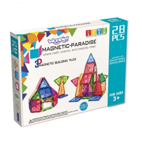 WOOPIE Magnetyczne Klocki Konstrukcyjne Montessori 3D WOOPIE Magnetyczne Klocki Konstrukcyjne Montessori 3D