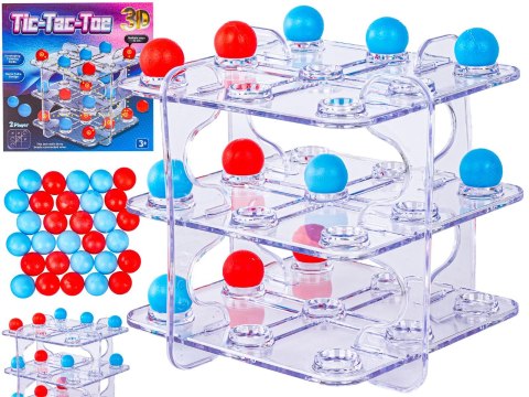 Gra logiczna TIC TAC TOE Układanka Łamigłówka Kółko Krzyżyk 3D 3 w Rzędzie