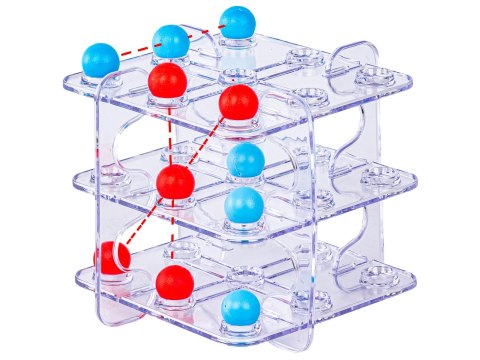 Gra logiczna TIC TAC TOE Układanka Łamigłówka Kółko Krzyżyk 3D 3 w Rzędzie