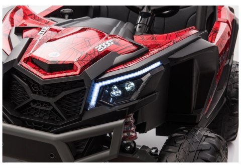 AUTO NA AKUMULATOR DLA DZIECKA BUGGY UTV-MX LAKIER SPIDER 4X60W MP4 EVA LED SKÓRA