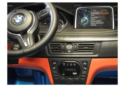 AUTO NA AKUMULATOR DLA DZIECKA BMW X6M LAKIER 2X120W EVA PILOT SKÓRA MP3