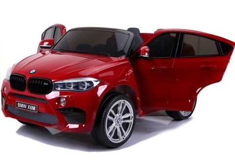 AUTO NA AKUMULATOR DLA DZIECKA BMW X6M LAKIER 2X120W EVA PILOT SKÓRA MP3