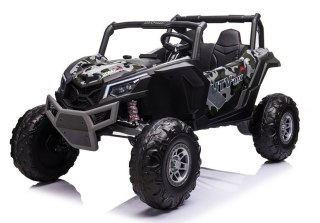 AUTO NA AKUMULATOR DLA 2 DZIECI BUGGY UTV-MX 4X60W 24V MP4 LAKIER MORO PILOT EVA SKÓRA LED