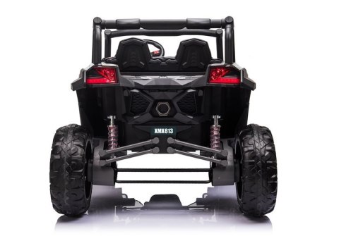 AUTO NA AKUMULATOR DLA 2 DZIECI BUGGY UTV-MX 4X60W 24V MP4 LAKIER MORO PILOT EVA SKÓRA LED