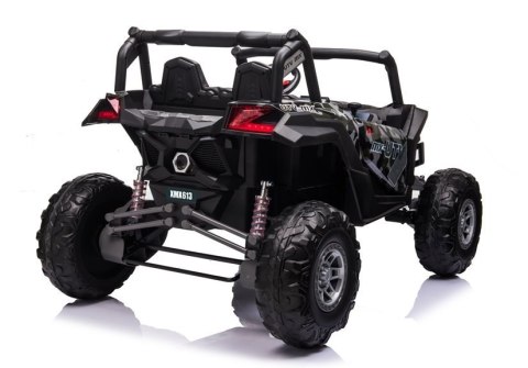 AUTO NA AKUMULATOR DLA 2 DZIECI BUGGY UTV-MX 4X60W 24V MP4 LAKIER MORO PILOT EVA SKÓRA LED