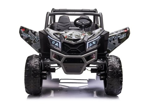 AUTO NA AKUMULATOR DLA 2 DZIECI BUGGY UTV-MX 4X60W 24V MP4 LAKIER MORO PILOT EVA SKÓRA LED