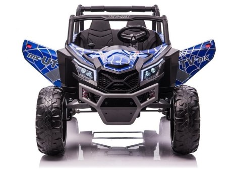 AUTO NA AKUMULATOR DLA 2 DZIECI BUGGY UTV-MX 4X60W 24V LAKIER SPIDER PILOT EVA SKÓRA LED MP3