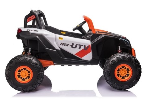 AUTO NA AKUMULATOR DLA 2 DZIECI BUGGY UTV-MX 4X60W 24V PILOT EVA SKÓRA LED MP3