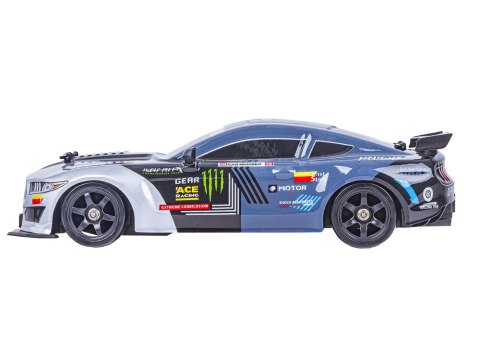 SAMOCHÓD ZDALNIE STEROWANY AUTO RC MUSTANG 4X4 DO DRIFTU 1:16 DYM LED PILOT 2.4