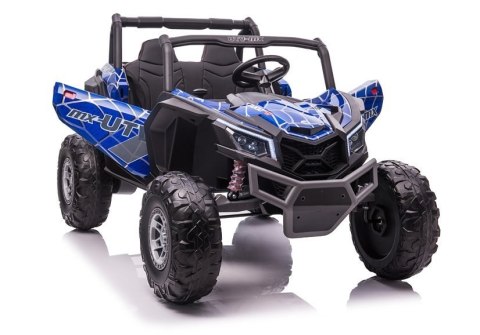 AUTO NA AKUMULATOR DLA 2 DZIECI BUGGY UTV-MX 4X60W 24V LAKIER SPIDER PILOT EVA SKÓRA LED MP3