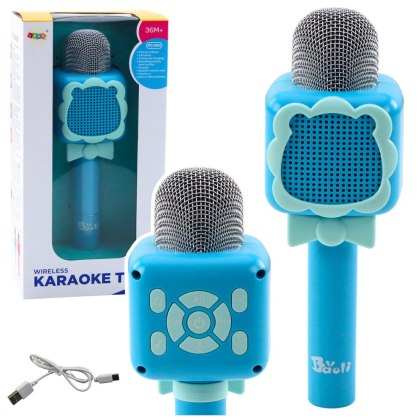 KARAOKE DLA DZIECI MIKROFON BEZPRZEWODOWY BLUETOOTH NAGRYWANIE ZMIANA GŁOSU