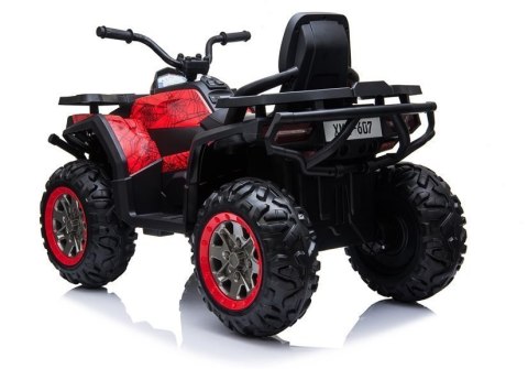 DUŻY QUAD NA AKUMULATOR DLA DZIECKA 3-5 LAT XMX607 4X4 LAKIER SPIDER EVA SKÓRA KLUCZYKI LED MP3