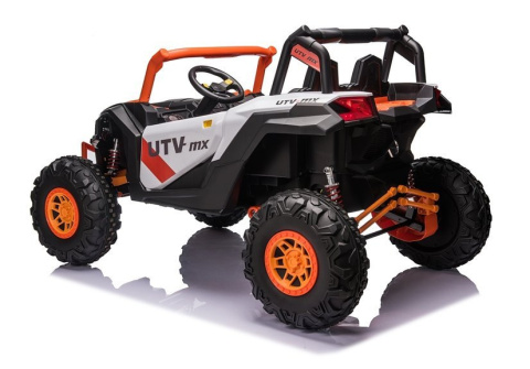 AUTO NA AKUMULATOR DLA 2 DZIECI BUGGY UTV-MX 4X60W 24V PILOT EVA SKÓRA LED MP3