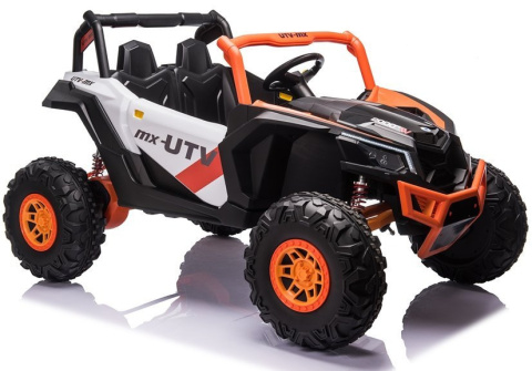 AUTO NA AKUMULATOR DLA 2 DZIECI BUGGY UTV-MX 4X60W 24V PILOT EVA SKÓRA LED MP3