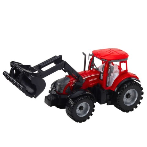 TRAKTOR Z ŁADOWACZEM I PRASĄ ROLNICZĄ ZESTAW 48CM RUCHOMA ŁYŻKA CZERWONY TRAKTOR Z ŁADOWACZEM I PRASĄ ROLNICZĄ ZESTAW 48CM RUCHOMA ŁYŻKA CZERWONY