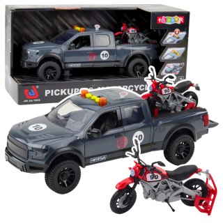 Samochód Pickup Z Motorem Światłą Dźwięki Szary 1:12