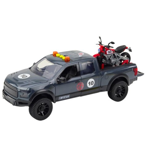 Samochód Pickup Z Motorem Światłą Dźwięki Szary 1:12 Samochód Pickup Z Motorem Światłą Dźwięki Szary 1:12