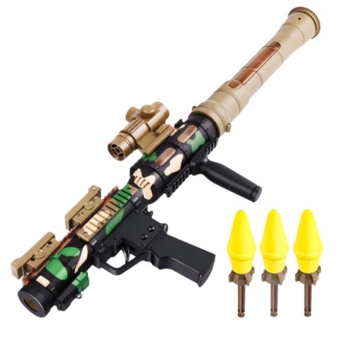 Zestaw Wojskowy Militarny Bazooka RPG Hełm Tracza Piankowe Pociski Zestaw Wojskowy Militarny Bazooka RPG Hełm Tracza Piankowe Pociski