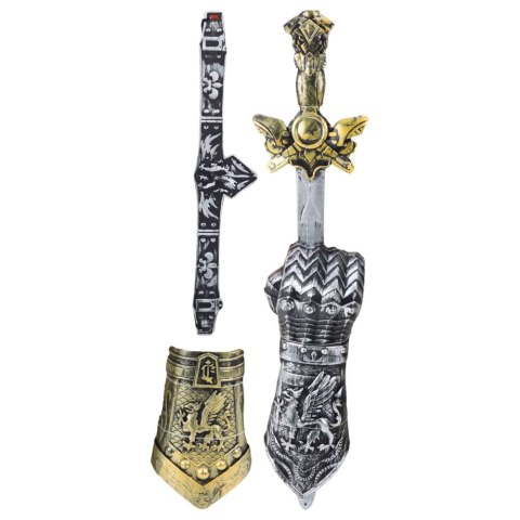 Zestaw Rycerski Gladiator Miecz Ochraniacze Pas Zdobione Zestaw Rycerski Gladiator Miecz Ochraniacze Pas Zdobione