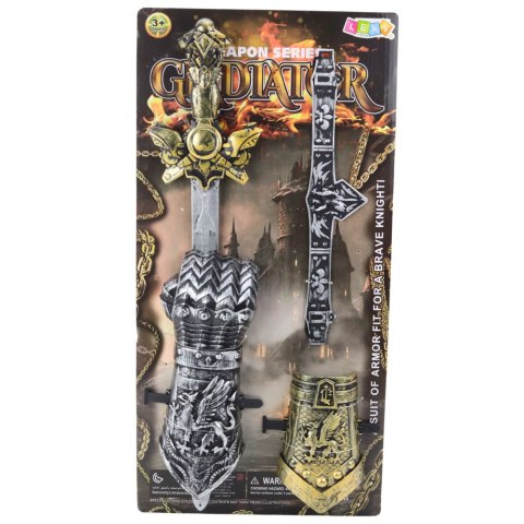 Zestaw Rycerski Gladiator Miecz Ochraniacze Pas Zdobione Zestaw Rycerski Gladiator Miecz Ochraniacze Pas Zdobione