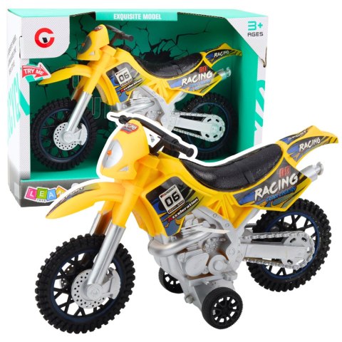 Motor Crossowy Off-Road Napęd Światła Dźwięki Żółty Motor Crossowy Off-Road Napęd Światła Dźwięki Żółty