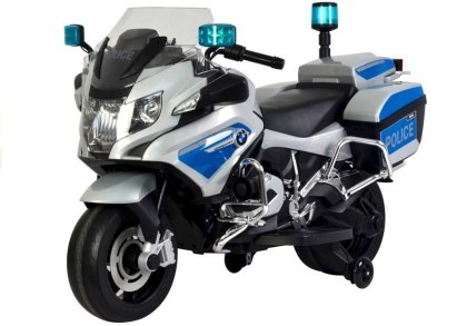 MOTOR NA AKUMULATOR DLA DZIECKA DO 30KG BMW R1200 POLICJA KOGUTY LED MELODIE