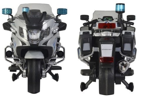 Motor na Akumulator BMW R1200 Policja Srebrny Motor na Akumulator BMW R1200 Policja Srebrny