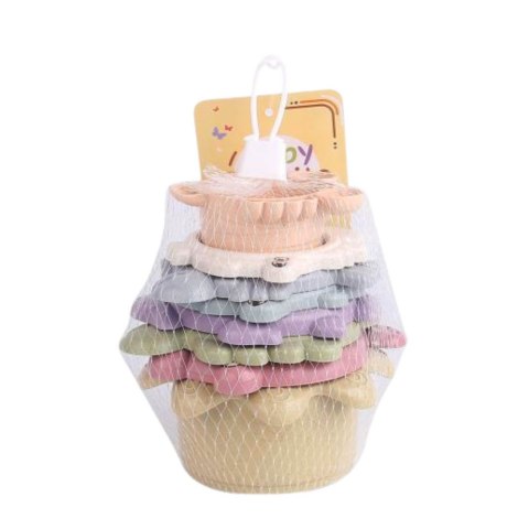 Zestaw Kubeczków Do Układania Kąpieli 2w1 Pastelowe 6el